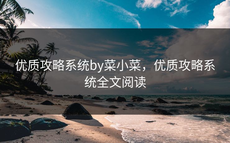 优质攻略系统by菜小菜，优质攻略系统全文阅读