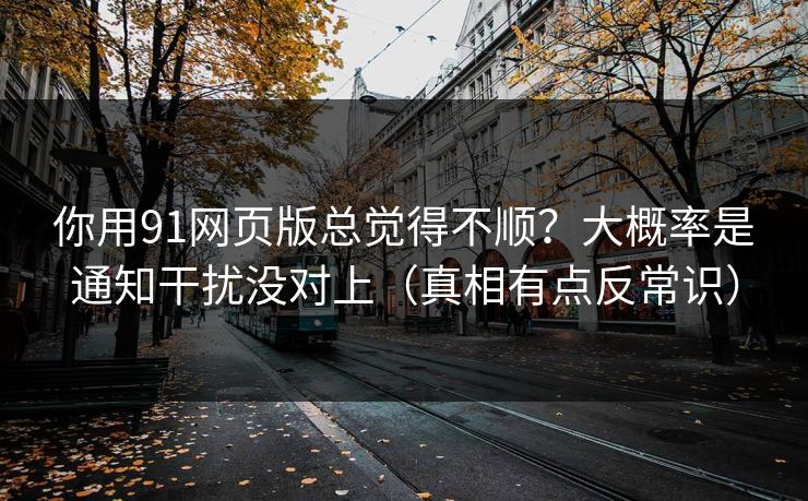 你用91网页版总觉得不顺?大概率是通知干扰没对上(真相有点反常识)